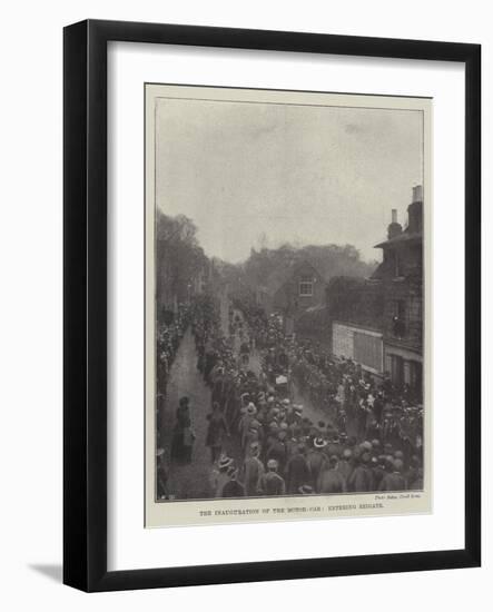 The Inauguration of the Motor-Car, Entering Reigate-null-Framed Giclee Print