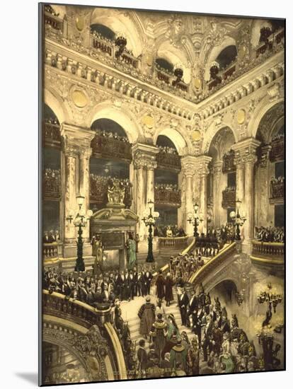 The Inauguration of the Opera. the Opera House, Paris, France, C.1890-C.1900-null-Mounted Giclee Print