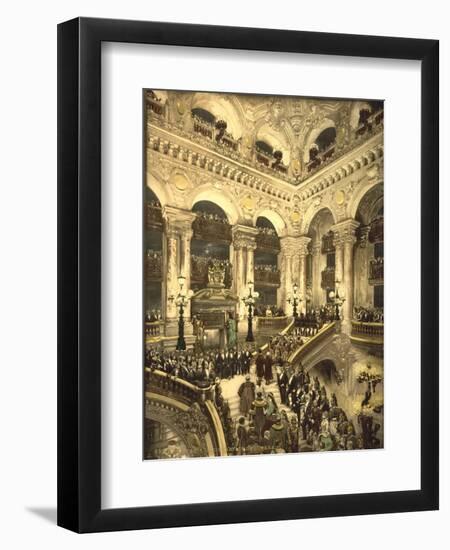 The Inauguration of the Opera. the Opera House, Paris, France, C.1890-C.1900-null-Framed Premium Giclee Print