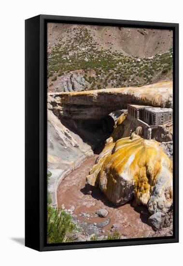 The Inca Bridge Near Mendoza, Argentina, South America-Michael Runkel-Framed Stretched Canvas