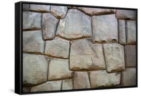The Inca Wall at Hathunrumiyoq Street, Las Piedras Del Los 12 Angulos (Stone of 12 Angles), Cuzco-Yadid Levy-Framed Stretched Canvas