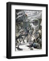 The Incident at the Menagerie, Montceau-Les-Mines, France, 1891-Henri Meyer-Framed Premium Giclee Print
