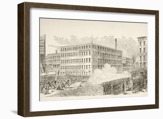 The Incident in Second Avenue During the New York Draft Riots in July 1863-null-Framed Giclee Print