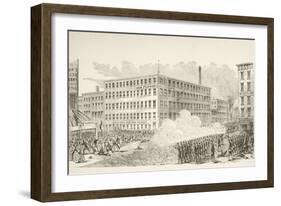 The Incident in Second Avenue During the New York Draft Riots in July 1863-null-Framed Giclee Print