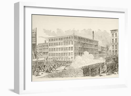 The Incident in Second Avenue During the New York Draft Riots in July 1863-null-Framed Giclee Print