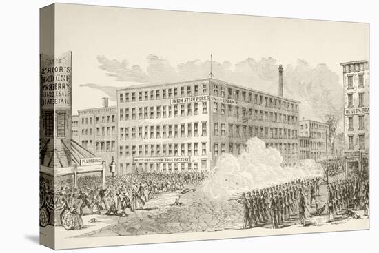 The Incident in Second Avenue During the New York Draft Riots in July 1863-null-Stretched Canvas