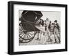 The Inconvenience of Kabriolets. a Lady's Dress Gets Caught Up in Her Carriage Whilst She Dismounts-null-Framed Premium Giclee Print