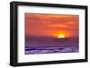 The incredible colors of the setting sun becomes a tourist mecca on the beaches of Bali, Indonesia-Greg Johnston-Framed Photographic Print