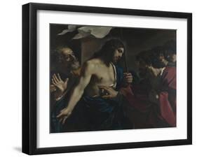 The Incredulity of Saint Thomas, 1621-Guercino-Framed Giclee Print