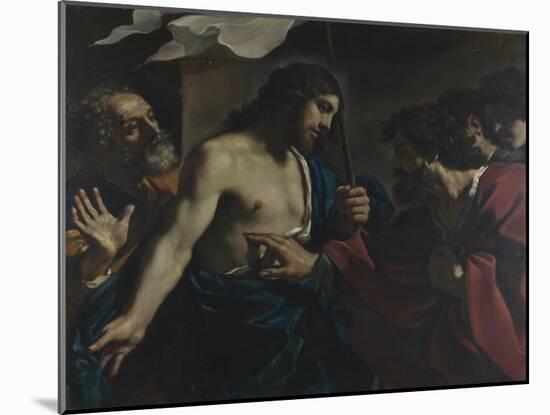 The Incredulity of Saint Thomas, 1621-Guercino-Mounted Giclee Print