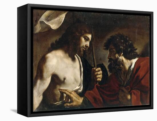 The Incredulity of Saint Thomas-Guercino-Framed Stretched Canvas