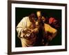 The Incredulity of St. Thomas, 1602-03-Caravaggio-Framed Giclee Print