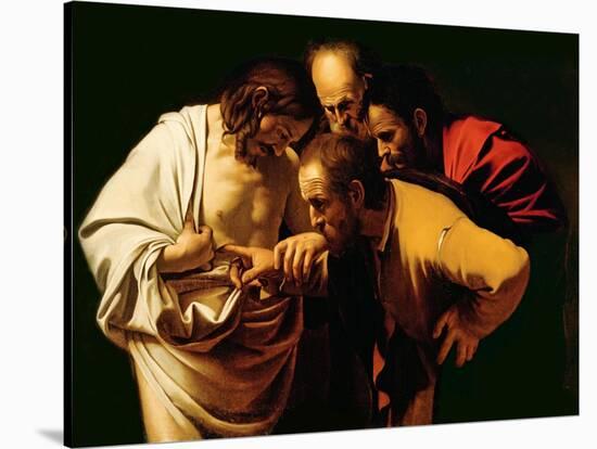 The Incredulity of St. Thomas, 1602-03-Caravaggio-Stretched Canvas