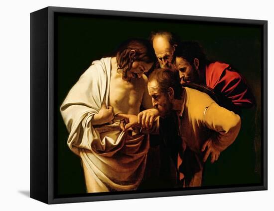 The Incredulity of St. Thomas, 1602-03-Caravaggio-Framed Stretched Canvas