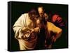 The Incredulity of St. Thomas, 1602-03-Caravaggio-Framed Stretched Canvas