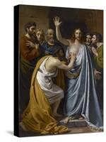 The Incredulity of St. Thomas, 1823 (Oil on Canvas)-Francois Joseph Navez-Stretched Canvas