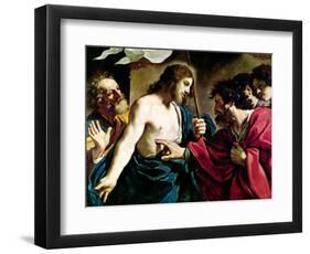 The Incredulity of St. Thomas-Guercino (Giovanni Francesco Barbieri)-Framed Giclee Print