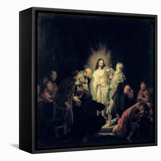 The Incredulity of St. Thomas-Rembrandt van Rijn-Framed Stretched Canvas