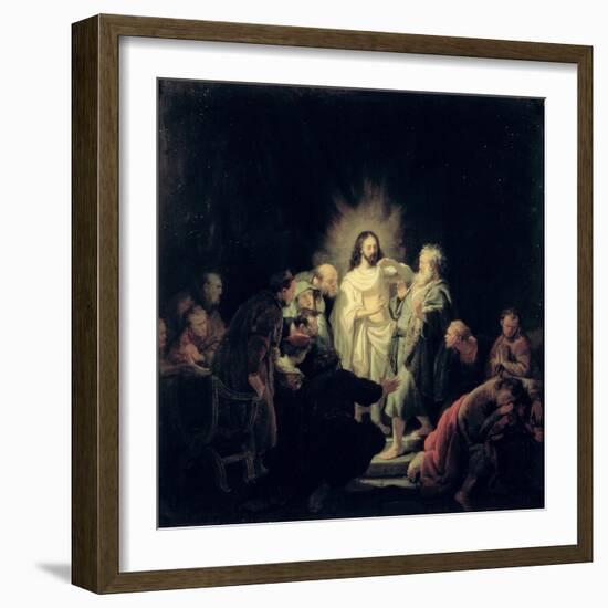 The Incredulity of St. Thomas-Rembrandt van Rijn-Framed Giclee Print
