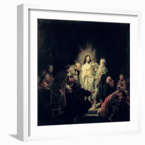 The Incredulity of St. Thomas-Rembrandt van Rijn-Framed Giclee Print