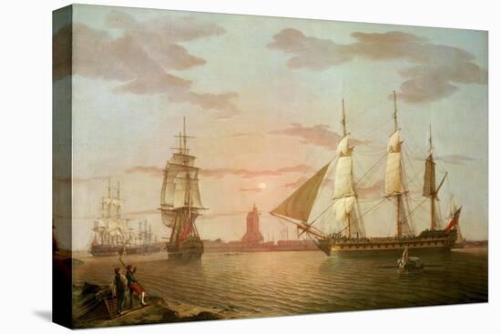 The Indiaman Ship 'Warley', One of the Most Important Ships of the British East India Company, Desc-Robert Salmon-Stretched Canvas