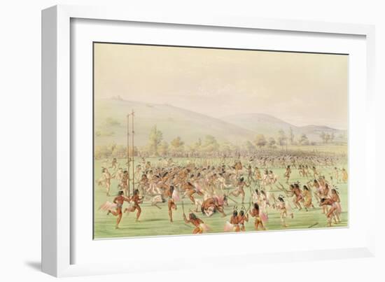 The Indian Ball Game, C.1832-George Catlin-Framed Giclee Print