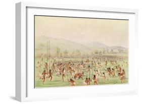 The Indian Ball Game, C.1832-George Catlin-Framed Giclee Print