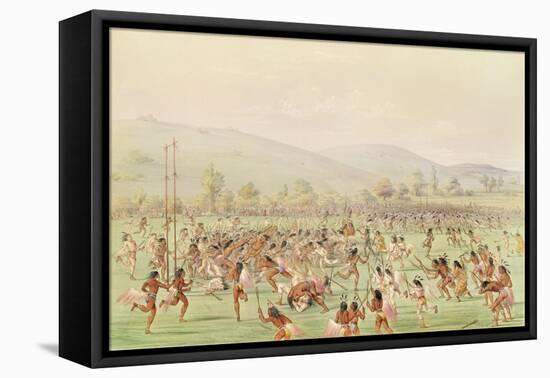 The Indian Ball Game, C.1832-George Catlin-Framed Stretched Canvas