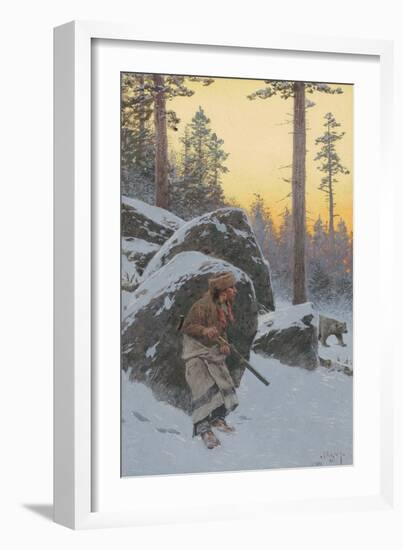 The Indian Bear Hunter, 1911-Henry Francois Farny-Framed Giclee Print