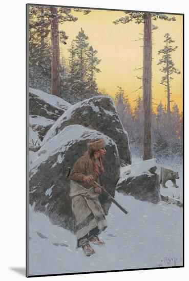 The Indian Bear Hunter, 1911-Henry Francois Farny-Mounted Giclee Print