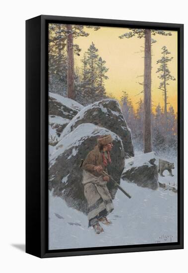 The Indian Bear Hunter, 1911-Henry Francois Farny-Framed Stretched Canvas