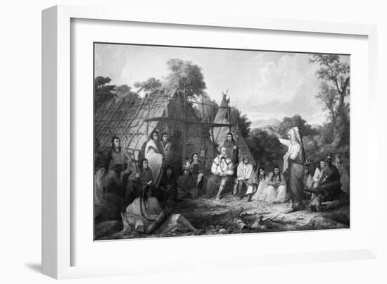 The Indian Council, C1847-Seth Eastman-Framed Giclee Print