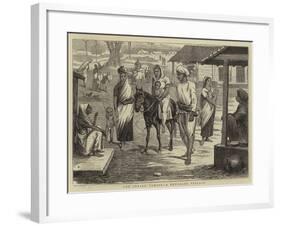 The Indian Famine, a Bengalee Village-null-Framed Giclee Print