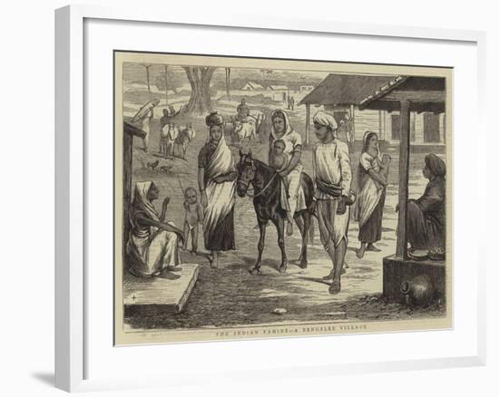 The Indian Famine, a Bengalee Village-null-Framed Giclee Print