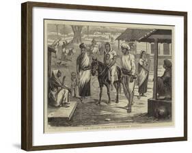 The Indian Famine, a Bengalee Village-null-Framed Giclee Print