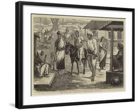 The Indian Famine, a Bengalee Village-null-Framed Giclee Print