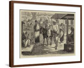 The Indian Famine, a Bengalee Village-null-Framed Giclee Print