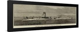 The Indian Famine, Steam-Tugs and Lighters for Conveying Grain-null-Framed Giclee Print