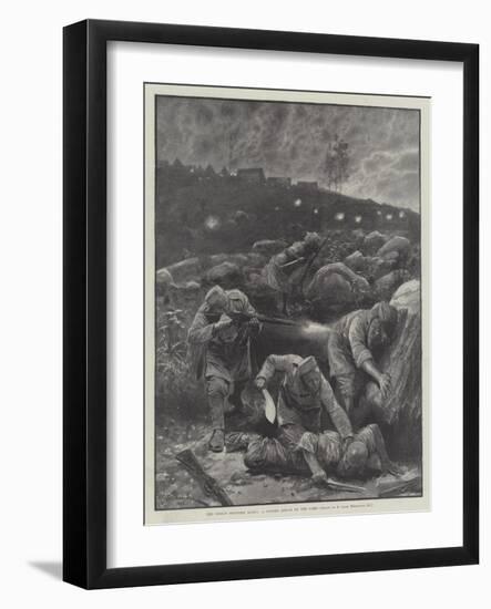 The Indian Frontier Rising, a Sniping Affair by the Camp-Richard Caton Woodville II-Framed Giclee Print