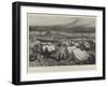 The Indian Frontier Rising, the Burning of a Native Village Outside the British Camp at Bagh-Henry Charles Seppings Wright-Framed Giclee Print