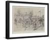 The Indian Frontier Rising, Watching the Conveyance of the Dead, a Daily Occurrence-Melton Prior-Framed Giclee Print