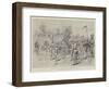 The Indian Frontier Rising, Watching the Conveyance of the Dead, a Daily Occurrence-Melton Prior-Framed Giclee Print