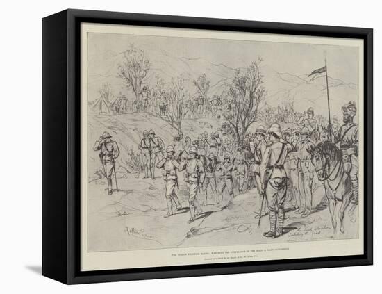 The Indian Frontier Rising, Watching the Conveyance of the Dead, a Daily Occurrence-Melton Prior-Framed Stretched Canvas