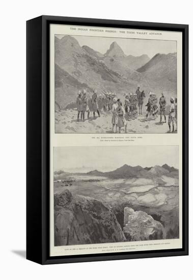 The Indian Frontier Risings, the Tochi Valley Advance-Henry Charles Seppings Wright-Framed Stretched Canvas