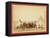 The Indian Girl's Home. a Group of Indian Girls and Indian Police at Big Foot's Village on Reservat-null-Framed Stretched Canvas