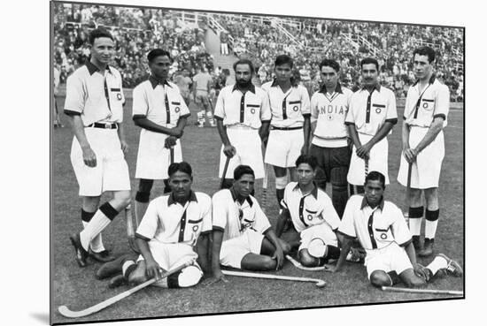 The Indian Hockey Team, Gold Medal Winners, Berlin Olympics, 1936-null-Mounted Giclee Print