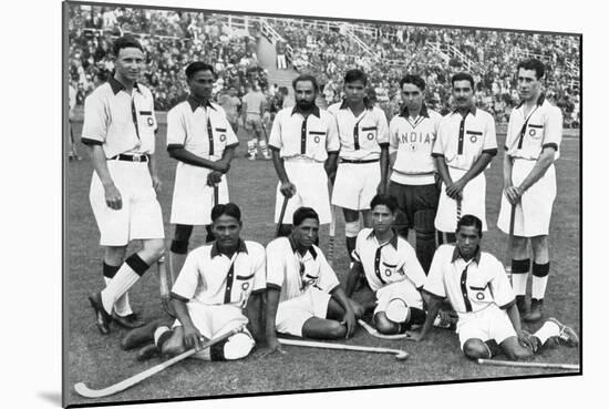 The Indian Hockey Team, Gold Medal Winners, Berlin Olympics, 1936-null-Mounted Giclee Print
