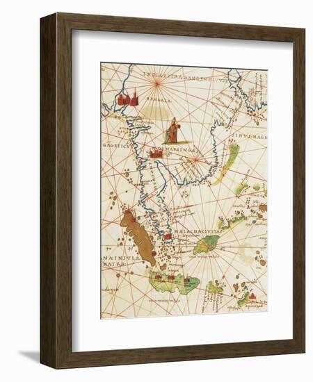 The Indian Ocean and Part of Asia and Africa: Malaysia and Islands of Java and Sumatra-Battista Agnese-Framed Giclee Print