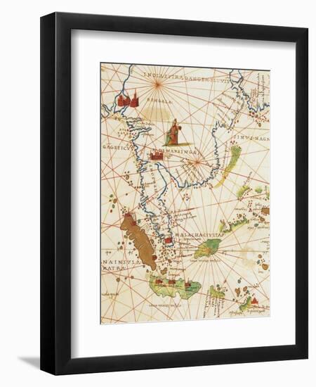 The Indian Ocean and Part of Asia and Africa: Malaysia and Islands of Java and Sumatra-Battista Agnese-Framed Giclee Print