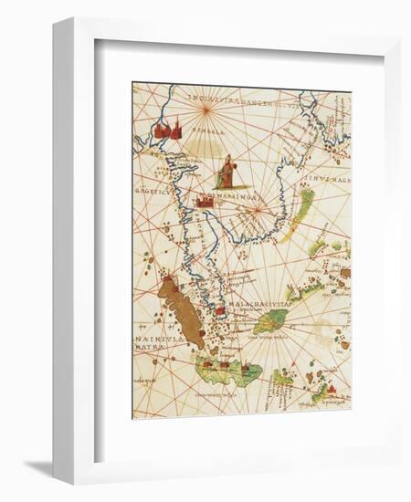 The Indian Ocean and Part of Asia and Africa: Malaysia and Islands of Java and Sumatra-Battista Agnese-Framed Giclee Print